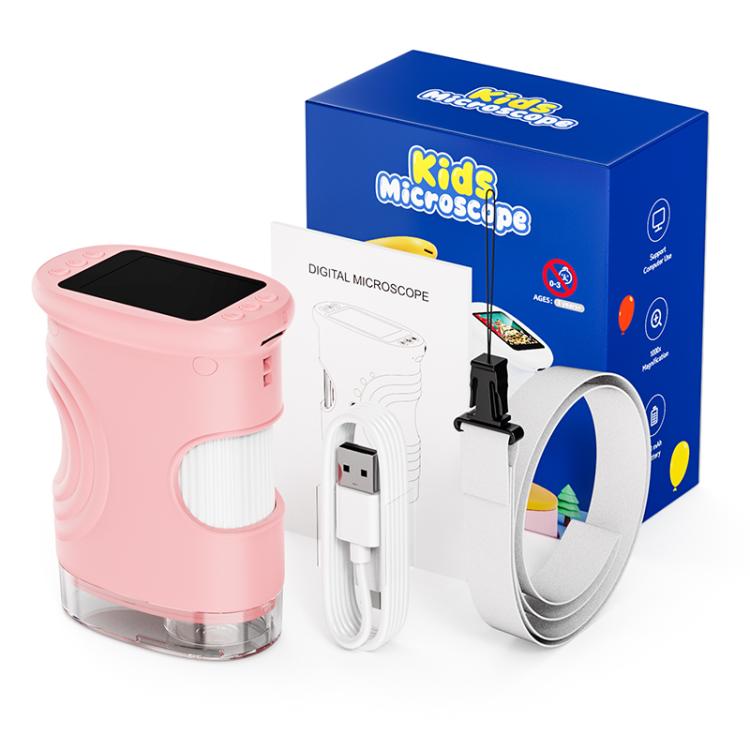 Microscopio digitale per bambini Inskam 382 con display da 2 pollici e 2 MP, ideale per l'osservazione della natura., inskam382