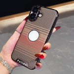 Custodia per telefono Palida con texture in Kevlar elettrolitico antiurto., For iPhone 16 Plus, For iPhone 16, For iPhone 15 Pro Max, For iPhone 15 Pro, For iPhone 15 Plus, For iPhone 15
