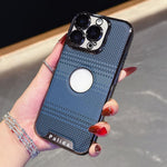 Custodia per telefono Palida con texture in Kevlar elettrolitico antiurto., For iPhone 14 Plus, For iPhone 14, For iPhone 14 Pro, For iPhone 14 Pro Max, For iPhone 13 Pro Max, For iPhone 13 Pro