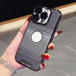 Custodia per telefono Palida con texture in Kevlar elettrolitico antiurto., For iPhone 14 Plus, For iPhone 14, For iPhone 14 Pro, For iPhone 14 Pro Max, For iPhone 13 Pro Max, For iPhone 13 Pro