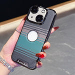 Custodia per telefono Palida con texture in Kevlar elettrolitico antiurto., For iPhone 14 Plus, For iPhone 14, For iPhone 14 Pro, For iPhone 14 Pro Max, For iPhone 13 Pro Max, For iPhone 13 Pro