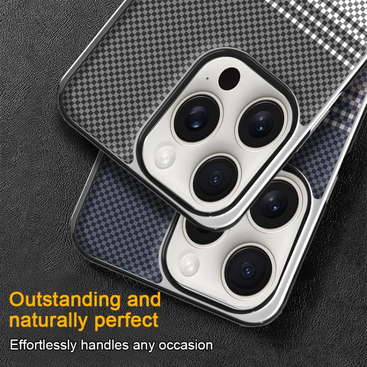 Custodia per telefono Palida con texture in Kevlar elettrolitico antiurto., For iPhone 14 Plus, For iPhone 14, For iPhone 14 Pro, For iPhone 14 Pro Max, For iPhone 13 Pro Max, For iPhone 13 Pro
