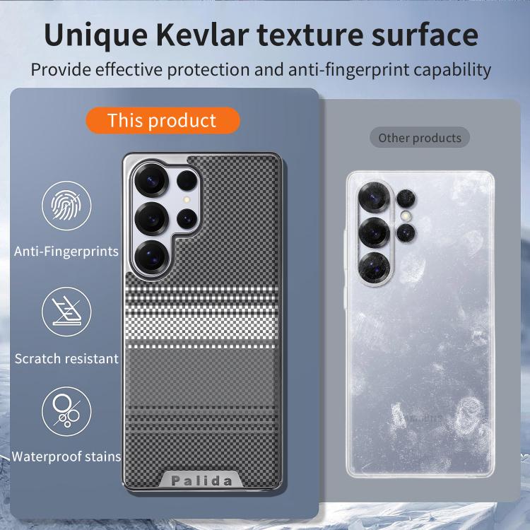 Custodia per telefono Palida con texture in Kevlar elettrolitico antiurto., For Samsung Galaxy S26 Ultra 5G, For Samsung Galaxy S26 5G, For Samsung Galaxy S25 5G, For Samsung Galaxy S25 Ultra 5G, For Samsung Galaxy S24 Ultra 5G, For Samsung Galaxy S24 5G