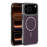 Cornice galvanizzata in ecopelle, custodia magnetica antiurto per telefono., For iPhone 17 Pro Max, For iPhone 17 Pro, For iPhone 17, For iPhone 16 Pro Max