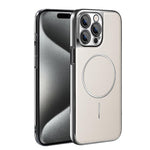 Cornice galvanizzata in ecopelle, custodia magnetica antiurto per telefono., For iPhone 15 Pro, For iPhone 15 Plus, For iPhone 15, For iPhone 14 Plus
