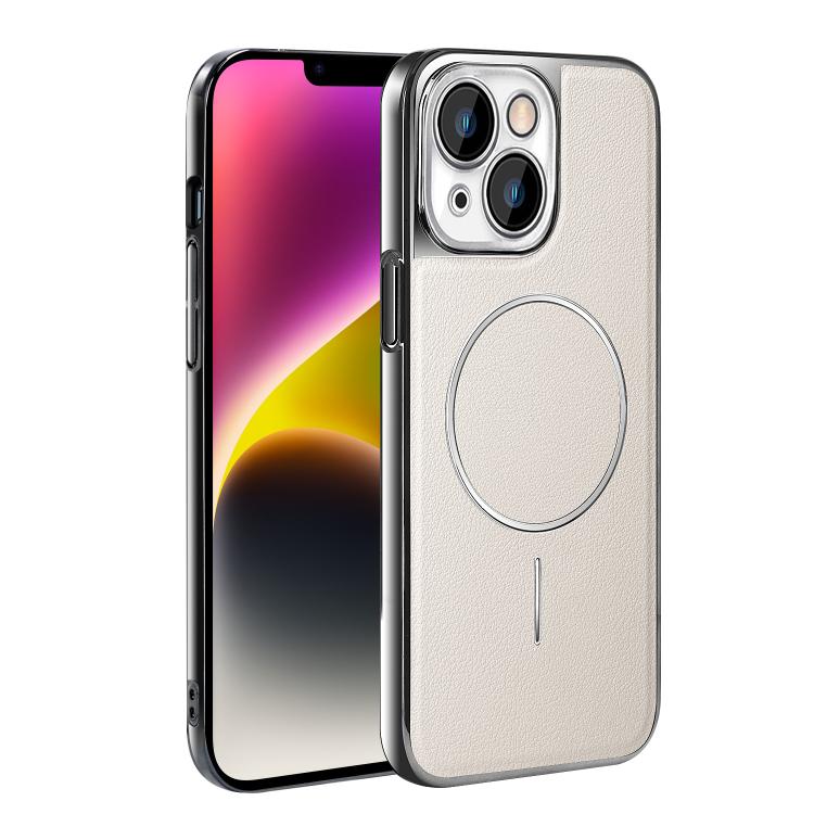 Cornice galvanizzata in ecopelle, custodia magnetica antiurto per telefono., For iPhone 14, For iPhone 14 Pro, For iPhone 14 Pro Max, For iPhone 13 Pro Max