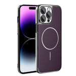 Cornice galvanizzata in ecopelle, custodia magnetica antiurto per telefono., For iPhone 14, For iPhone 14 Pro, For iPhone 14 Pro Max, For iPhone 13 Pro Max