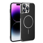 Cornice galvanizzata in ecopelle, custodia magnetica antiurto per telefono., For iPhone 14, For iPhone 14 Pro, For iPhone 14 Pro Max, For iPhone 13 Pro Max