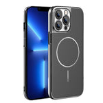 Cornice galvanizzata in ecopelle, custodia magnetica antiurto per telefono., For iPhone 14, For iPhone 14 Pro, For iPhone 14 Pro Max, For iPhone 13 Pro Max