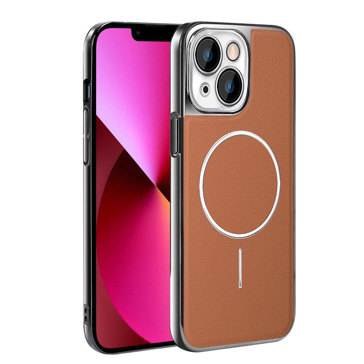 Cornice galvanizzata in ecopelle, custodia magnetica antiurto per telefono., For iPhone 13 Pro, For iPhone 13, For iPhone 12, For iPhone 12 Pro Max