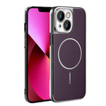 Cornice galvanizzata in ecopelle, custodia magnetica antiurto per telefono., For iPhone 13 Pro, For iPhone 13, For iPhone 12, For iPhone 12 Pro Max