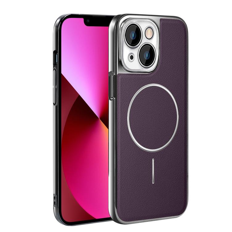 Cornice galvanizzata in ecopelle, custodia magnetica antiurto per telefono., For iPhone 13 Pro, For iPhone 13, For iPhone 12, For iPhone 12 Pro Max