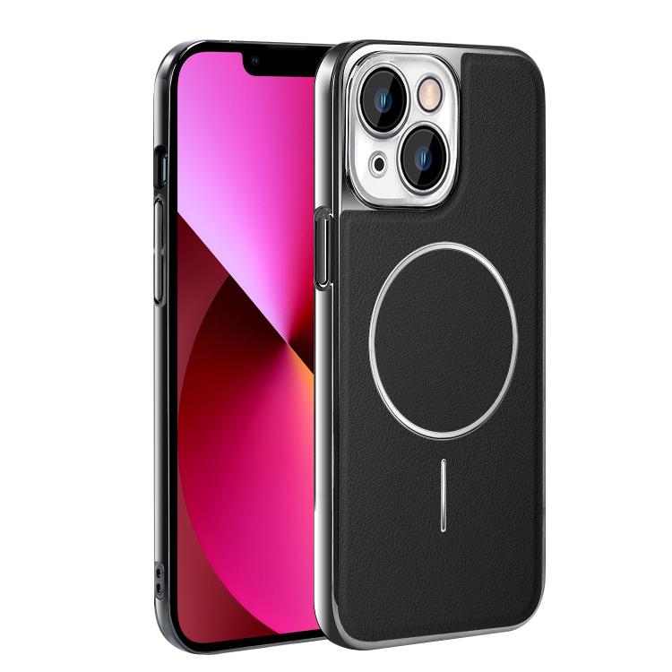 Cornice galvanizzata in ecopelle, custodia magnetica antiurto per telefono., For iPhone 13 Pro, For iPhone 13, For iPhone 12, For iPhone 12 Pro Max