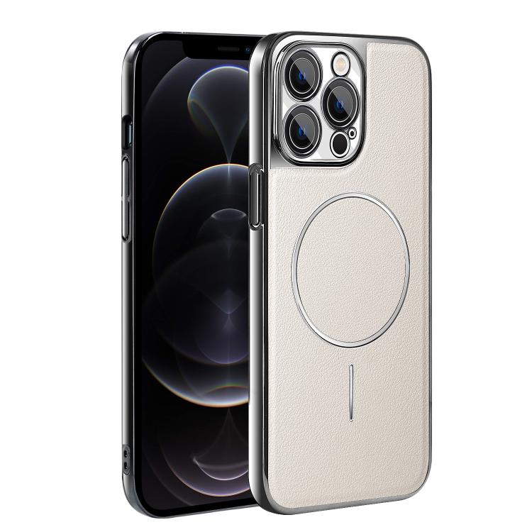 Cornice galvanizzata in ecopelle, custodia magnetica antiurto per telefono., For iPhone 13 Pro, For iPhone 13, For iPhone 12, For iPhone 12 Pro Max