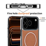 Cornice galvanizzata in ecopelle, custodia magnetica antiurto per telefono., For iPhone 14, For iPhone 14 Pro, For iPhone 14 Pro Max, For iPhone 13 Pro Max