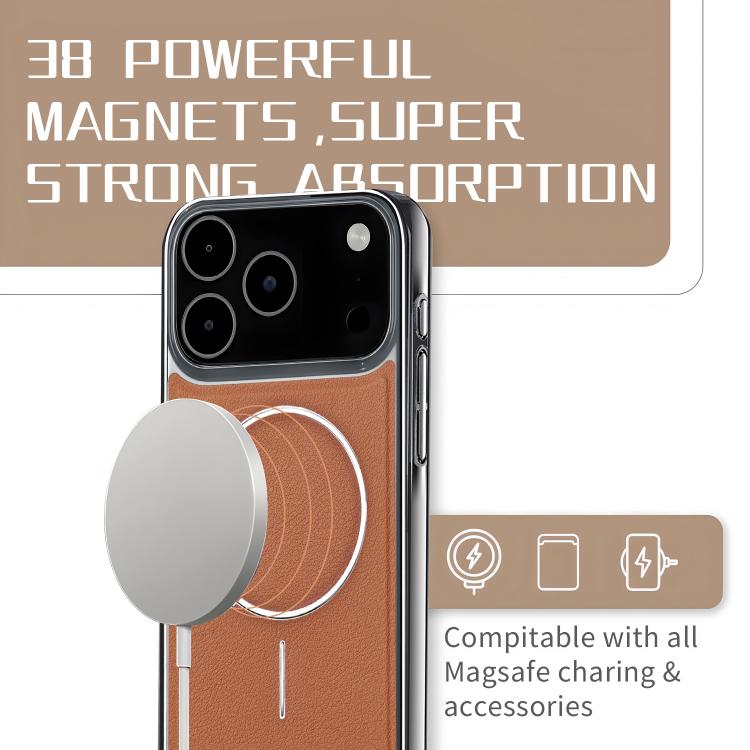 Cornice galvanizzata in ecopelle, custodia magnetica antiurto per telefono., For iPhone 14, For iPhone 14 Pro, For iPhone 14 Pro Max, For iPhone 13 Pro Max