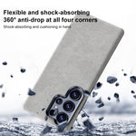 Custodia per telefono magnetica a copertura totale con texture in flanella, For Samsung Galaxy S25+ 5G / S24+ 5G, For Samsung Galaxy S25 Ultra 5G, For Samsung Galaxy S24 Ultra 5G, For Samsung Galaxy S23 Ultra 5G