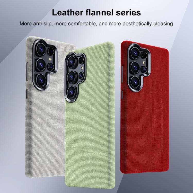 Custodia per telefono magnetica a copertura totale con texture in flanella, For Samsung Galaxy S25+ 5G / S24+ 5G, For Samsung Galaxy S25 Ultra 5G, For Samsung Galaxy S24 Ultra 5G, For Samsung Galaxy S23 Ultra 5G