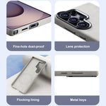 Custodia per telefono magnetica a copertura totale con texture in flanella, For Samsung Galaxy S26+ 5G, For Samsung Galaxy S26 Ultra 5G, For Samsung Galaxy S26 5G, For Samsung Galaxy S25 5G / S24 5G