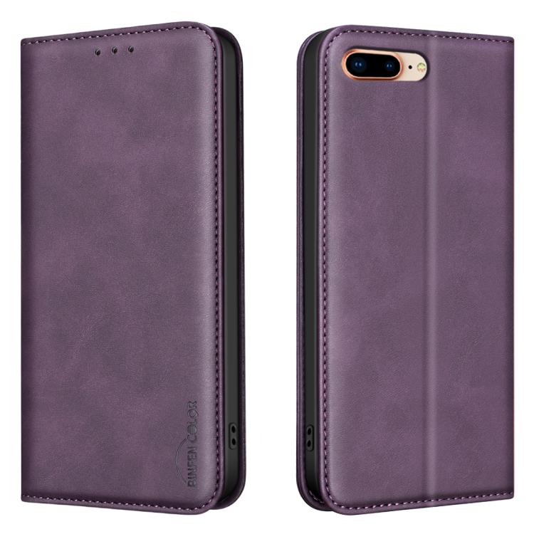 Custodia per telefono in pelle vegana con texture in pelle di vitello BINFEN COLOR, magnetica e con RFID integrato., For iPhone XR, For iPhone XS Max, For iPhone 8 Plus/6 Plus/7 Plus