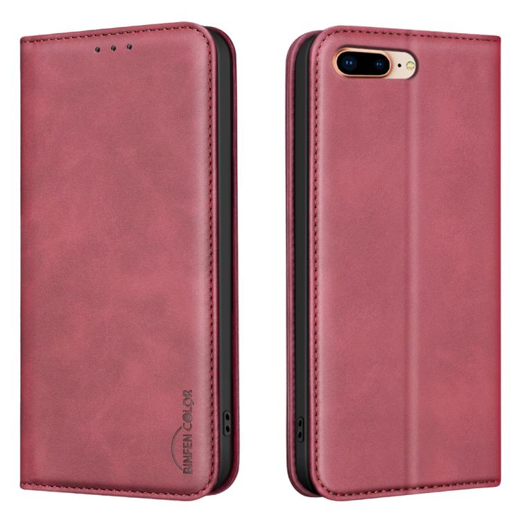 Custodia per telefono in pelle vegana con texture in pelle di vitello BINFEN COLOR, magnetica e con RFID integrato., For iPhone XR, For iPhone XS Max, For iPhone 8 Plus/6 Plus/7 Plus