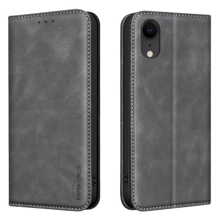 Custodia per telefono in pelle vegana con texture in pelle di vitello BINFEN COLOR, magnetica e con RFID integrato., For iPhone XR, For iPhone XS Max, For iPhone 8 Plus/6 Plus/7 Plus