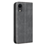 Custodia per telefono in pelle vegana con texture in pelle di vitello BINFEN COLOR, magnetica e con RFID integrato., For iPhone XR, For iPhone XS Max, For iPhone 8 Plus/6 Plus/7 Plus
