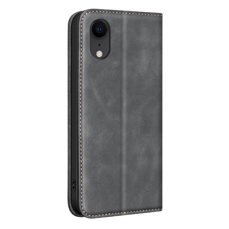 Custodia per telefono in pelle vegana con texture in pelle di vitello BINFEN COLOR, magnetica e con RFID integrato., For iPhone XR, For iPhone XS Max, For iPhone 8 Plus/6 Plus/7 Plus