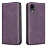 Custodia per telefono in pelle vegana con texture in pelle di vitello BINFEN COLOR, magnetica e con RFID integrato., For iPhone XR, For iPhone XS Max, For iPhone 8 Plus/6 Plus/7 Plus