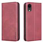 Custodia per telefono in pelle vegana con texture in pelle di vitello BINFEN COLOR, magnetica e con RFID integrato., For iPhone XR, For iPhone XS Max, For iPhone 8 Plus/6 Plus/7 Plus