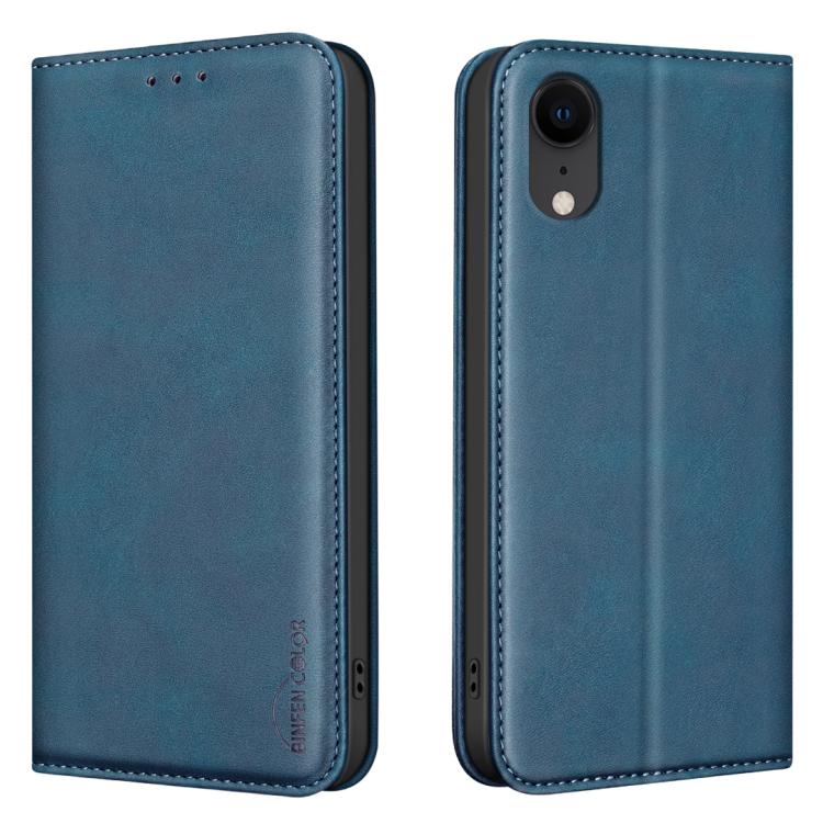 Custodia per telefono in pelle vegana con texture in pelle di vitello BINFEN COLOR, magnetica e con RFID integrato., For iPhone XR, For iPhone XS Max, For iPhone 8 Plus/6 Plus/7 Plus