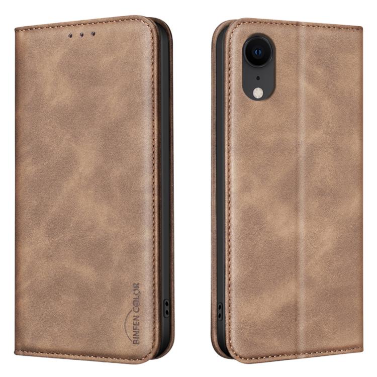 Custodia per telefono in pelle vegana con texture in pelle di vitello BINFEN COLOR, magnetica e con RFID integrato., For iPhone XR, For iPhone XS Max, For iPhone 8 Plus/6 Plus/7 Plus