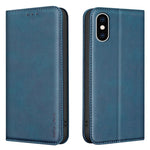 Custodia per telefono in pelle vegana con texture in pelle di vitello BINFEN COLOR, magnetica e con RFID integrato., For iPhone XR, For iPhone XS Max, For iPhone 8 Plus/6 Plus/7 Plus