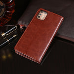 idewei Custodia in pelle a vibrazione orizzontale Crazy Horse Texture con supporto e slot per carte e portafoglio, For Motorola Moto G9 Plus, For Motorola Moto One Fusion Plus