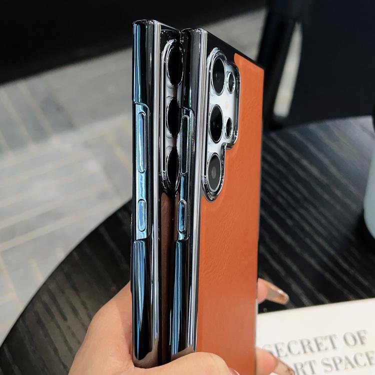 Custodia per telefono Palida in ecopelle vegana antiurto con finitura elettrolitica in stile Mecha., For Samsung Galaxy S26 Ultra 5G, For Samsung Galaxy S25 Ultra 5G, For Samsung Galaxy S24 Ultra 5G, For Samsung Galaxy S23 Ultra 5G                     ...