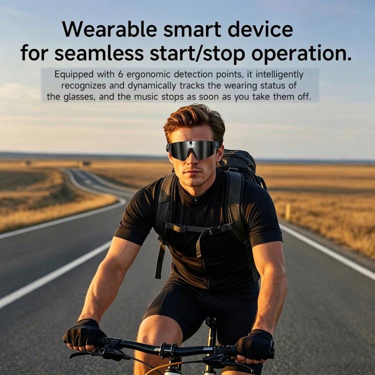 Occhiali da ciclismo intelligenti L805 con intelligenza artificiale e fotocamera stabilizzata da 8 MP