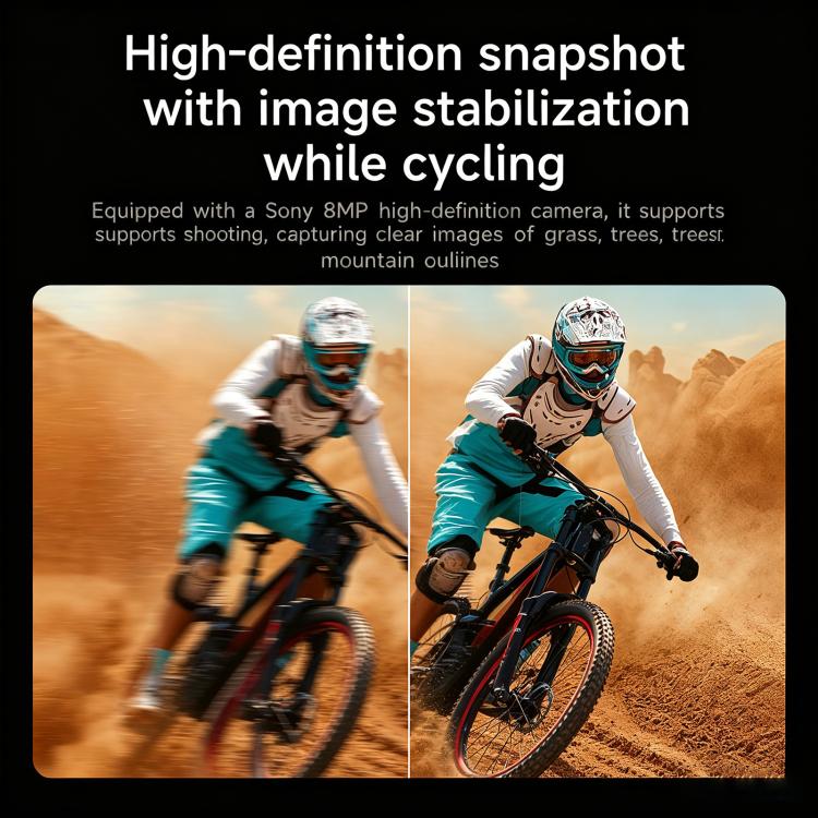 Occhiali da ciclismo intelligenti L805 con intelligenza artificiale e fotocamera stabilizzata da 8 MP