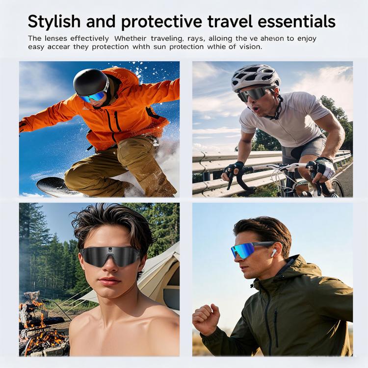Occhiali da ciclismo intelligenti L805 con intelligenza artificiale e fotocamera stabilizzata da 8 MP