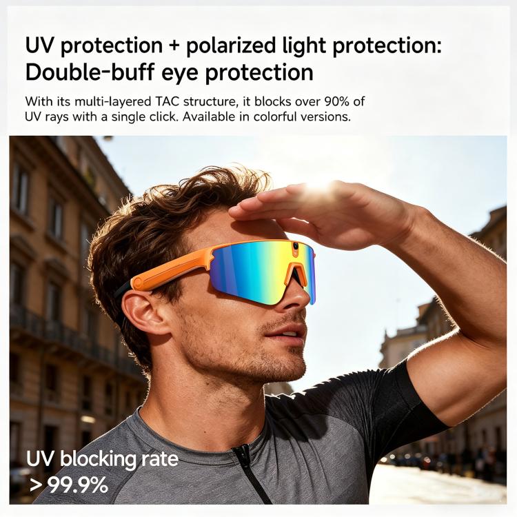 Occhiali da ciclismo intelligenti L805 con intelligenza artificiale e fotocamera stabilizzata da 8 MP