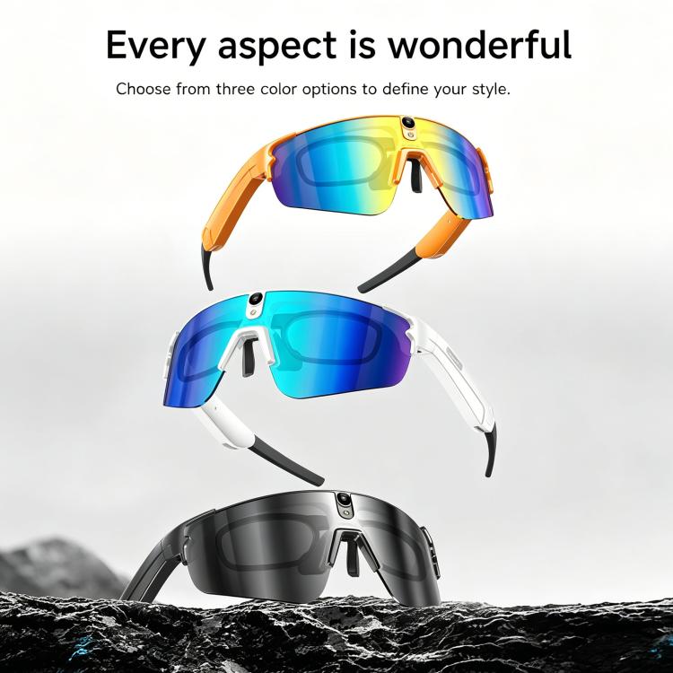 Occhiali da ciclismo intelligenti L805 con intelligenza artificiale e fotocamera stabilizzata da 8 MP