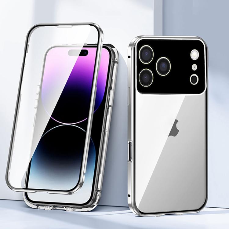 Custodia per telefono in vetro temperato HD con doppia fibbia magnetica., For iPhone 17 Pro Max, For iPhone 17 Pro