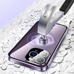 Custodia per telefono in vetro temperato HD con doppia fibbia magnetica., For iPhone 17 Pro Max, For iPhone 17 Pro