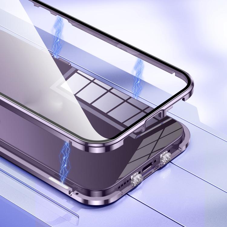 Custodia per telefono in vetro temperato HD con doppia fibbia magnetica., For iPhone 17 Pro Max, For iPhone 17 Pro