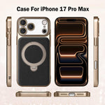 Custodia per telefono con supporto magnetico Gold Shield per obiettivi e pellicole., For iPhone 15, For iPhone 14, For iPhone 14 Pro, For iPhone 14 Pro Max, For iPhone 13 Pro Max, For iPhone 13 Pro, For iPhone 13