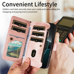 Custodia per telefono in ecopelle vegana con cerniera, protezione RFID e cordino corto, con motivo mandala in rilievo, 9 scomparti per carte e scomparto RFID., For Samsung Galaxy XCover7 5G Global