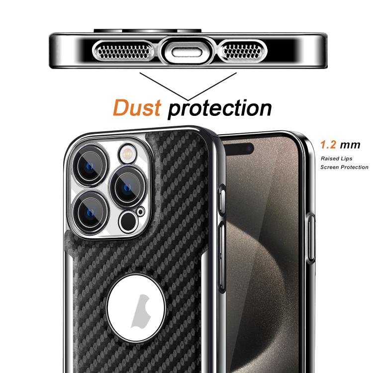 Custodia per telefono Palida Y7 con pellicola protettiva effetto fibra di carbonio elettrolitica., For iPhone 16 Pro Max, For iPhone 16 Pro, For iPhone 16, For iPhone 15 Pro Max