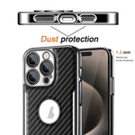 Custodia per telefono Palida Y7 con pellicola protettiva effetto fibra di carbonio elettrolitica., For iPhone 15 Pro, For iPhone 15, For iPhone 14, For iPhone 14 Pro