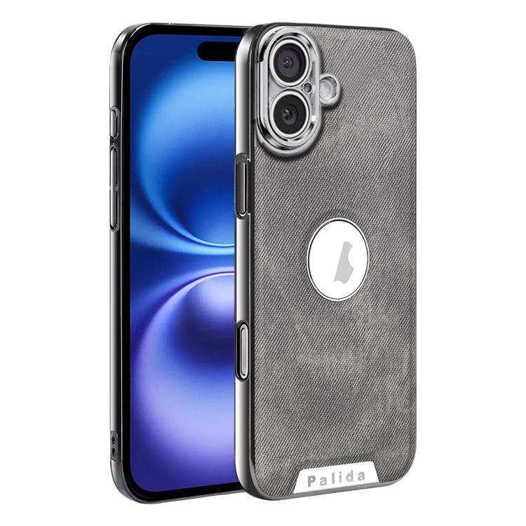 Custodia per telefono Palida Y13 con texture Mecha Denim a copertura totale, For iPhone 16, For iPhone 15 Pro Max, For iPhone 15 Pro, For iPhone 15, For iPhone 14, For iPhone 14 Pro