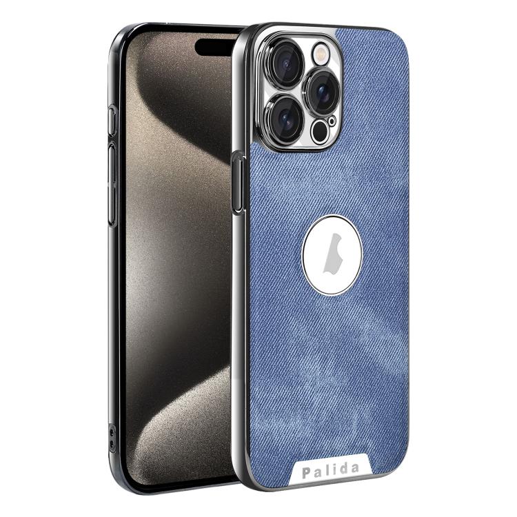 Custodia per telefono Palida Y13 con texture Mecha Denim a copertura totale, For iPhone 16, For iPhone 15 Pro Max, For iPhone 15 Pro, For iPhone 15, For iPhone 14, For iPhone 14 Pro