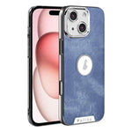 Custodia per telefono Palida Y13 con texture Mecha Denim a copertura totale, For iPhone 16, For iPhone 15 Pro Max, For iPhone 15 Pro, For iPhone 15, For iPhone 14, For iPhone 14 Pro